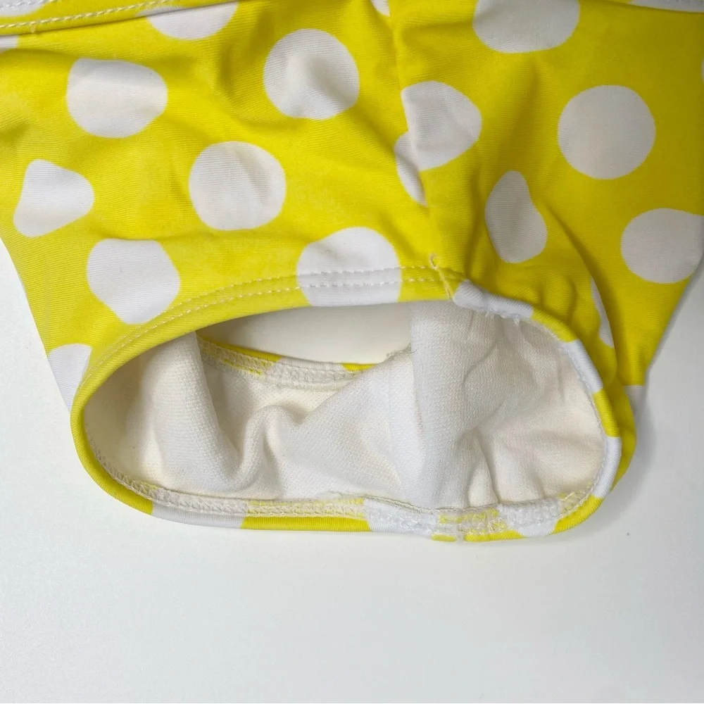 Baby Girl's Carter's Yellow Polka Dot Ruffle 2-Piece Tankini Swimsuit 12 Months